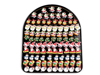 Silikonové magnetky - Vánoce - 100 ks - mix