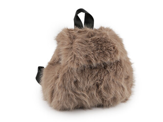 Kožešinový batoh 27x30 cm - 1 ks - 1 béžová