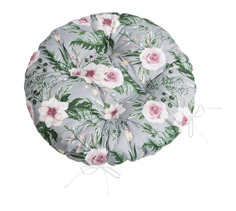 Sedák Adéla prošívaný kulatý - Růžová,Šedá,Zelená - průměr 40 cm