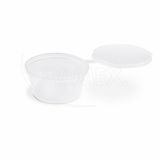 Dresinková miska (PP) s víčkem průhledná Ø70mm 80ml [50 ks]