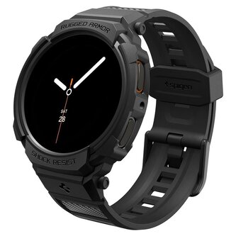 Spigen Rugged Armor Pro, matte black - Galaxy Watch 8 (44mm)