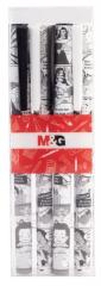 Długopis żelowy 0.5mm Manga nieb 4szt M&G;