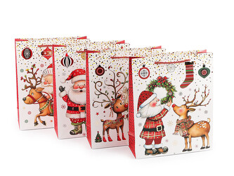 Vánoční dárková taška - 4 ks - mix
