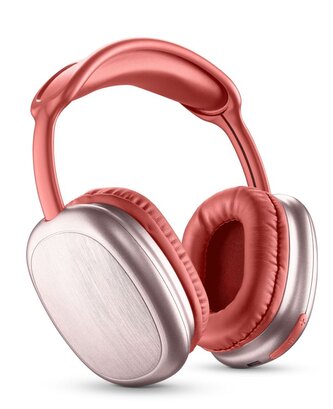 Music Sound Bluetooth sluchátka Maxi2 s hlavovým mostem a mikrofonem, červená