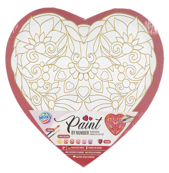 Malování na plátno podle čísel - Červené srdce