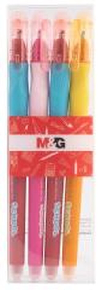 Długopis wymazyw. 0.7mm Ergo Girl nieb 4szt M&G;