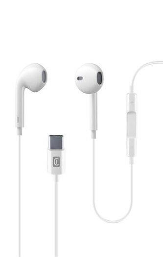 Cellularline Sluchátka ORBIT s konektorem USB-C, bílá