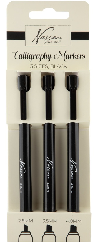Kaligrafické fixy se zkoseným hrotem – set 3 velikostí Kaligrafické fixy se zkoseným hrotem – set 3 velikostí
