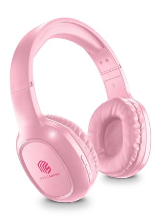 Music Sound Bluetooth sluchátka s hlavovým mostem a mikrofonem, růžová Music Sound Bluetooth sluchátka s hlavovým mostem a mikrofonem, růžová