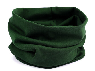 Bavlněná čepice / nákrčník unisex - 1 ks - 67 zelená tmavá nákrčník