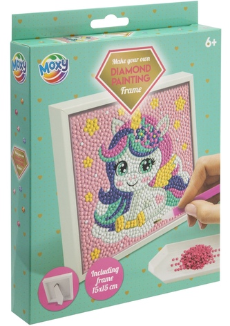 Diamantové malování sada 15×15 cm jednorožec