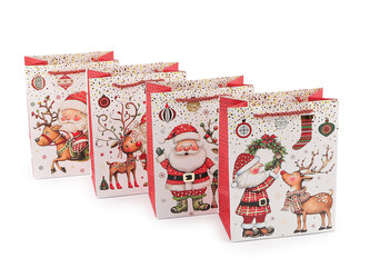 Vánoční dárková taška - 12 ks - mix