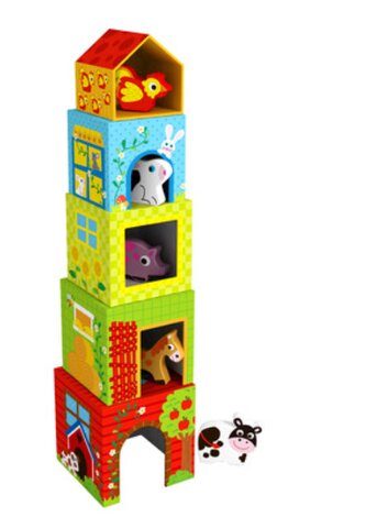 Tooky Toy - Skládací kostky - Farma