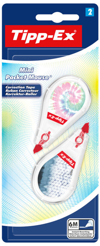 Korektor w taśmie Mini Pocket 5mm x 5m decor op. 2 szt., Tipp-Ex BiC