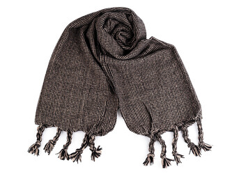 Velký teplý šátek / pléd 70x185 cm - 1 ks - 1 šedobéžová