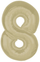 Balon foliowy Smart, cyfra 7, matowa latte, 92 cm, GoDan