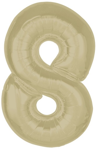 Balon foliowy Smart, cyfra 7, matowa latte, 92 cm, GoDan