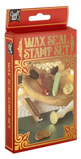 Pečetní souprava vánoce - pečetidlo, vosky, úchytka