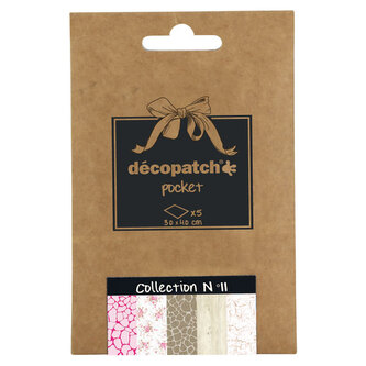 Papier do decoupage 5 ark. 30 x 40 cm kolekcja No. 11. DP011, Decopatch