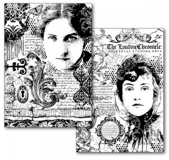 Transfer czarny A4 2szt iluzja czasu, Stamperia