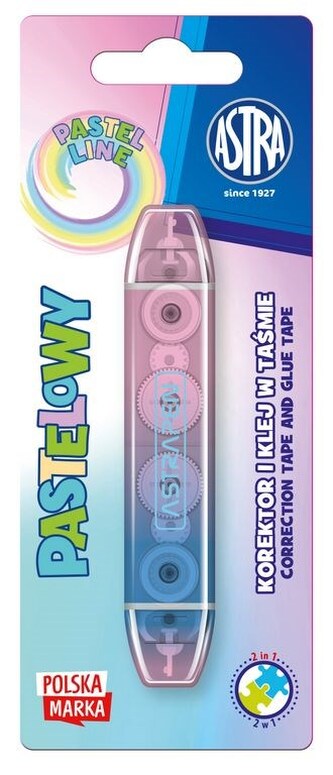 Korektor i klej w taśmie 2w1 Astrapen Pastel Line, Astra