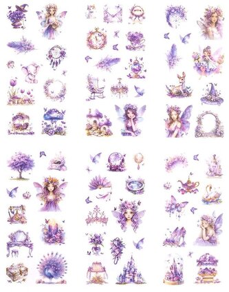 Naklejki połyskujące pet - motyle , 20szt. - blue stardust, Dp Craft