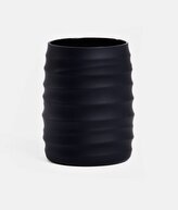 Koupelnový hrnek | TORUS | reliéfní černý | 8,2 x 8,2 x 11 cm | 733703