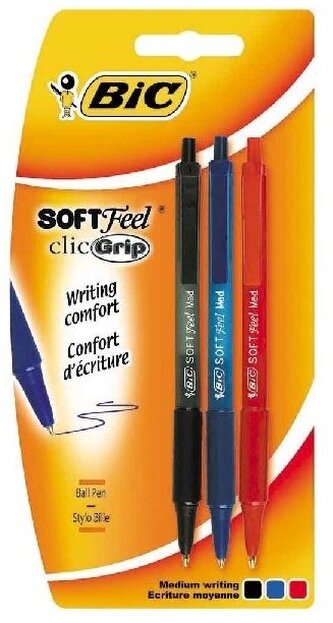 Długopis Soft Feel 3-kol. Blister, BiC