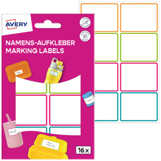 Etykieta na przybory szkolne 46x33mm op 16.szt, Avery