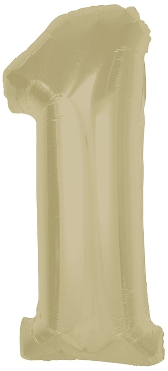 Balon foliowy Smart, cyfra 0, matowa latte, 92 cm, GoDan