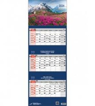 Kalendarz 2026 trójdzielny widok