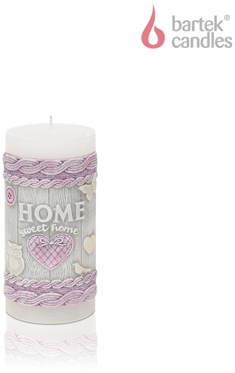 Świeca Home słupek 70/140 biały, Bartek Candles