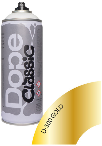 Farba w sprayu 400ml Classic D-500 Złoty Chrome, Dope Cans