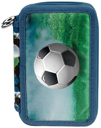 Piórnik 3-komorowy z wyposażeniem Football piłkaPP24FC-023, Paso