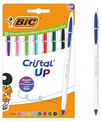 Długopisy Cristal Up 8-kol., BiC