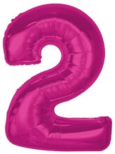 Balon foliowy "Cyfra 2" różowa 92 cm FG-S9R2, Godan