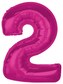 Balon foliowy "Cyfra 2" różowa 92 cm FG-S9R2, Godan