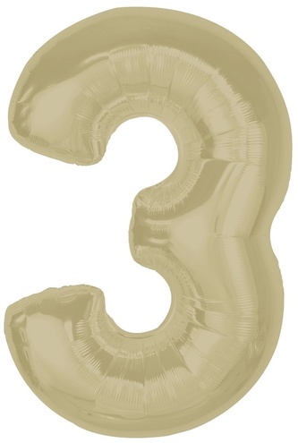 Balon foliowy Smart, cyfra 2, matowa latte, 92 cm, GoDan