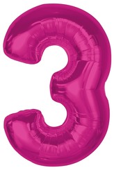 Balon foliowy "Cyfra 2" różowa 92 cm FG-S9R3, Godan