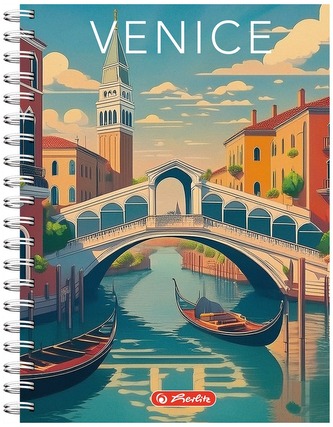 Kołonotes B5 100k. kratka Retro City, Herlitz