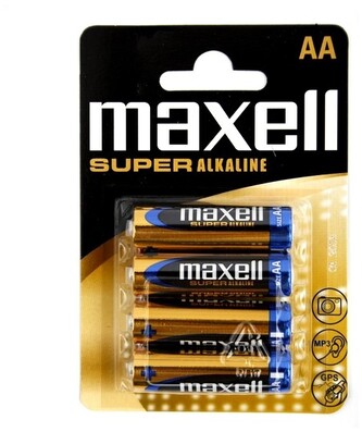 Baterie LR6 (AA) super alkaline blist. 4 szt., Maxell