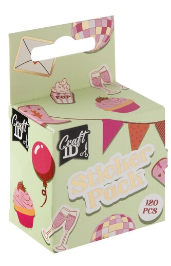 Samolepky na roli, 120 ks, cupcake