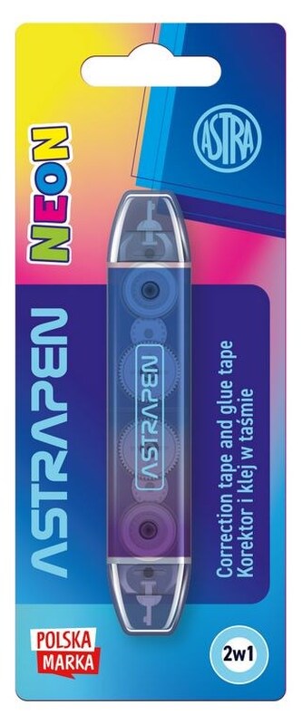 Korektor i klej w taśmie 2w1 Neon Line Astrapen, Astra