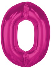 Balon foliowy "Cyfra 0" różowa 92 cm FG-S9R0, Godan