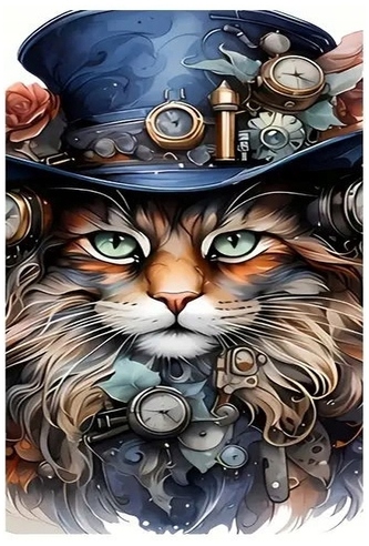 Malowanie po numerkach 40x50cm Kot steampunkowy, Norimpex