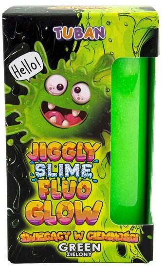 Masa klejowa Jiggly Slime - fluo glow zielony 430g, Tuban