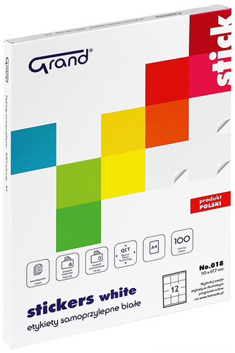 Etykiety samoprzylepne 70 x 67 018, Grand