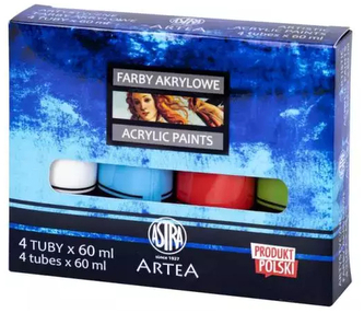 Farby akrylowe ARTEA tuba 60ml 4-kol., Astra