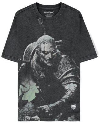 Pánské tričko The Witcher|Zaklínač: Postava (M) černá bavlna