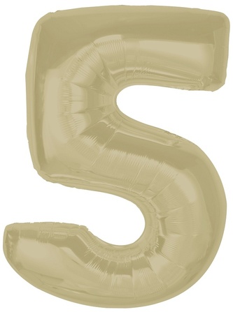 Balon foliowy Smart, cyfra 4, matowa latte, 92 cm, GoDan